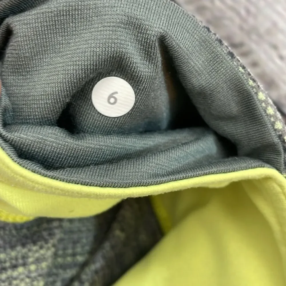 Lululemon Wunder Under Crop 6 Diamond Jacquard Space Dye Slate Clarity Yellow
